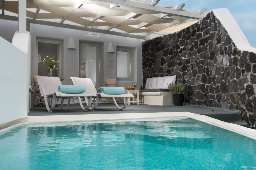 hotel piscine privée santorin